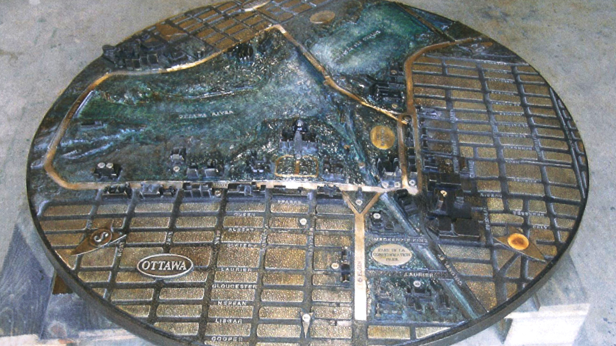 Bronze City Map of Ottawa Research Casting International