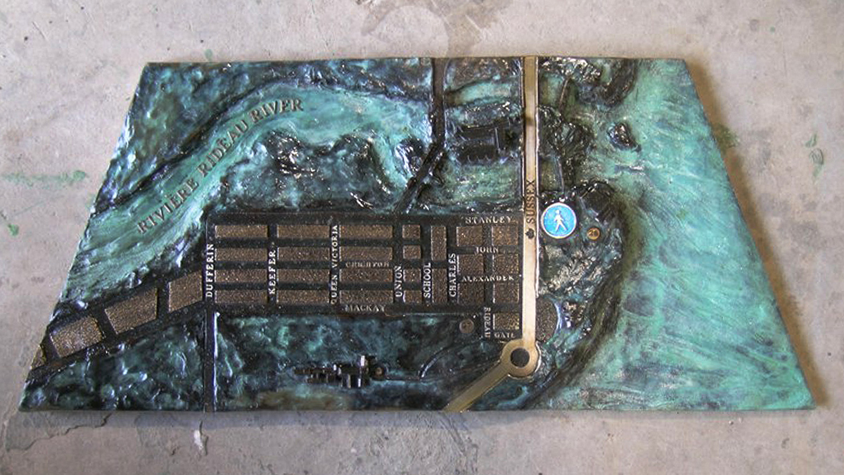 Bronze City Map of Ottawa Research Casting International